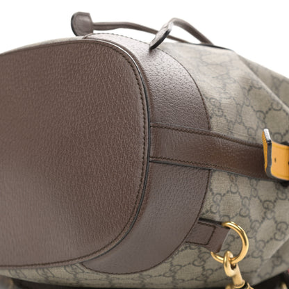 Gucci GG Supreme Monogram Neo Vintage Drawstring Bucket Backpack Beige New Acero Crop 10 of 22