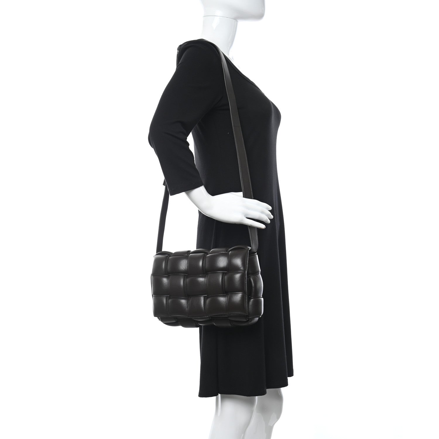 Bottega Veneta Nappa Maxi Intreccio Padded Cassette Crossbody Bag Fondente 2 of 9