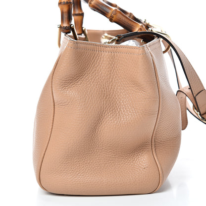 Gucci Pebbled Calfskin Medium Bamboo Shopper Tote Camelia 12 of 12