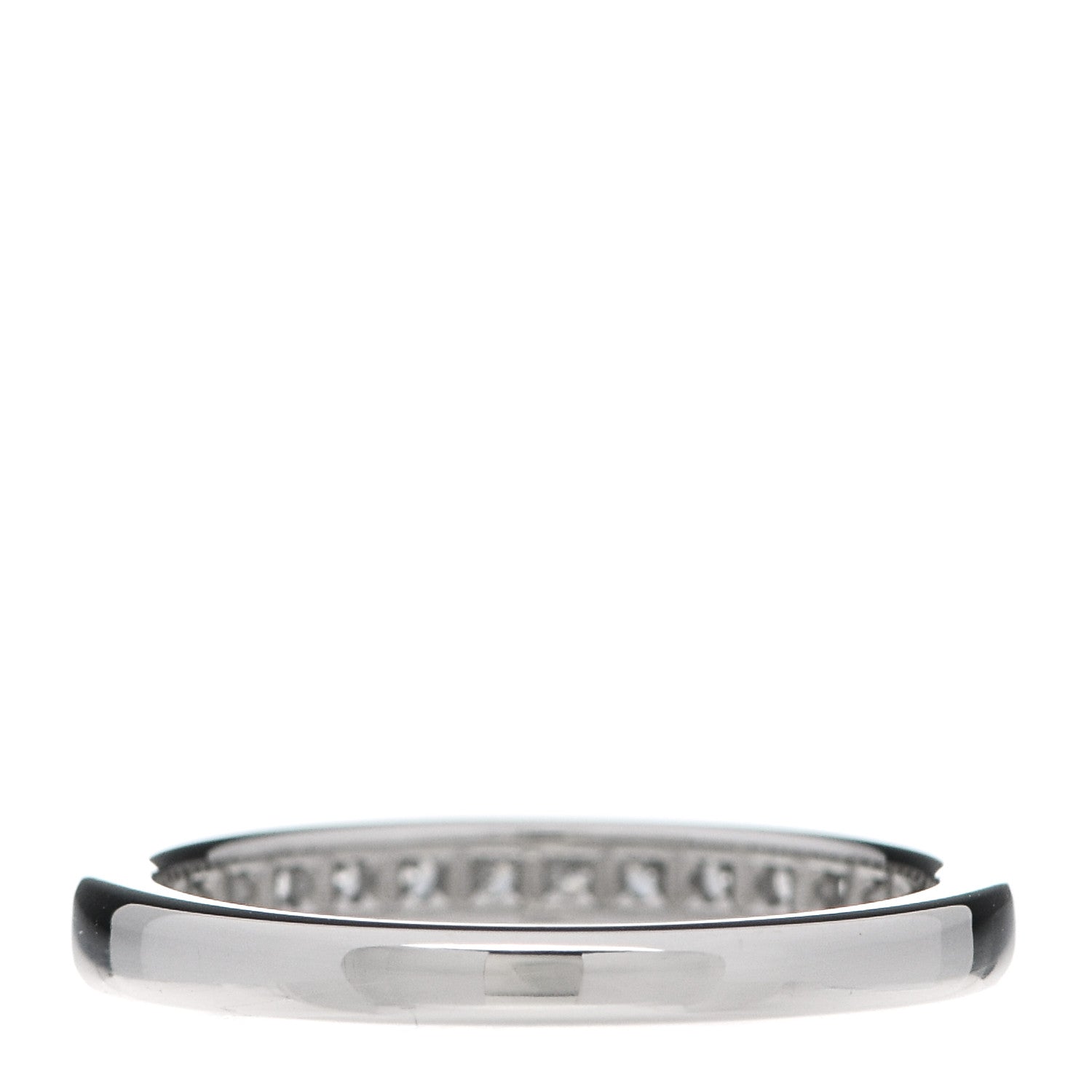 Tiffany Platinum Diamond 2mm Half Circle Wedding Band Ring 50 5.5 3 of 5