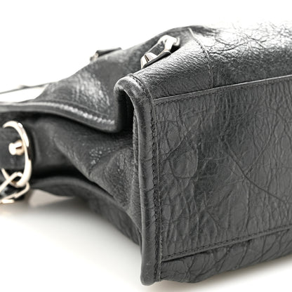 Balenciaga Agneau Classic Silver Hardware S City Logo Strap Gris Fossile White 10 of 11