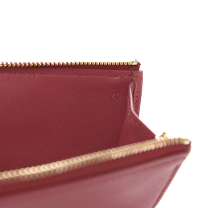 Prada Saffiano Metal Zip Around Key Holder Peonia 7 of 8