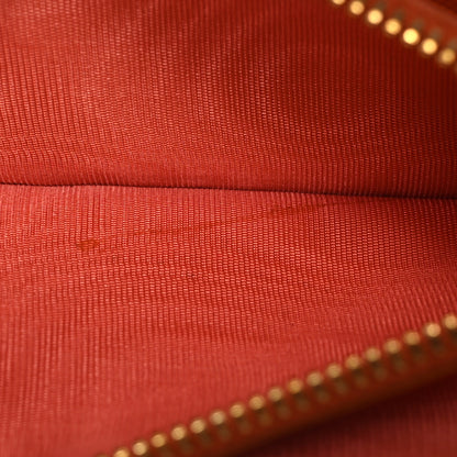 Prada Tessuto Impuntu Triangle Continental Flap Wallet Orange 18 of 19