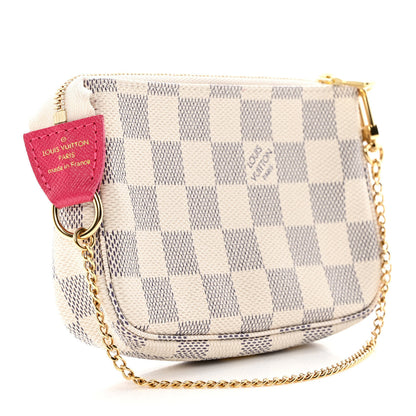 Louis Vuitton Damier Azur 2021 Christmas Animation Hollywood Mini Pochette Accessories Fuchsia 3 of 7