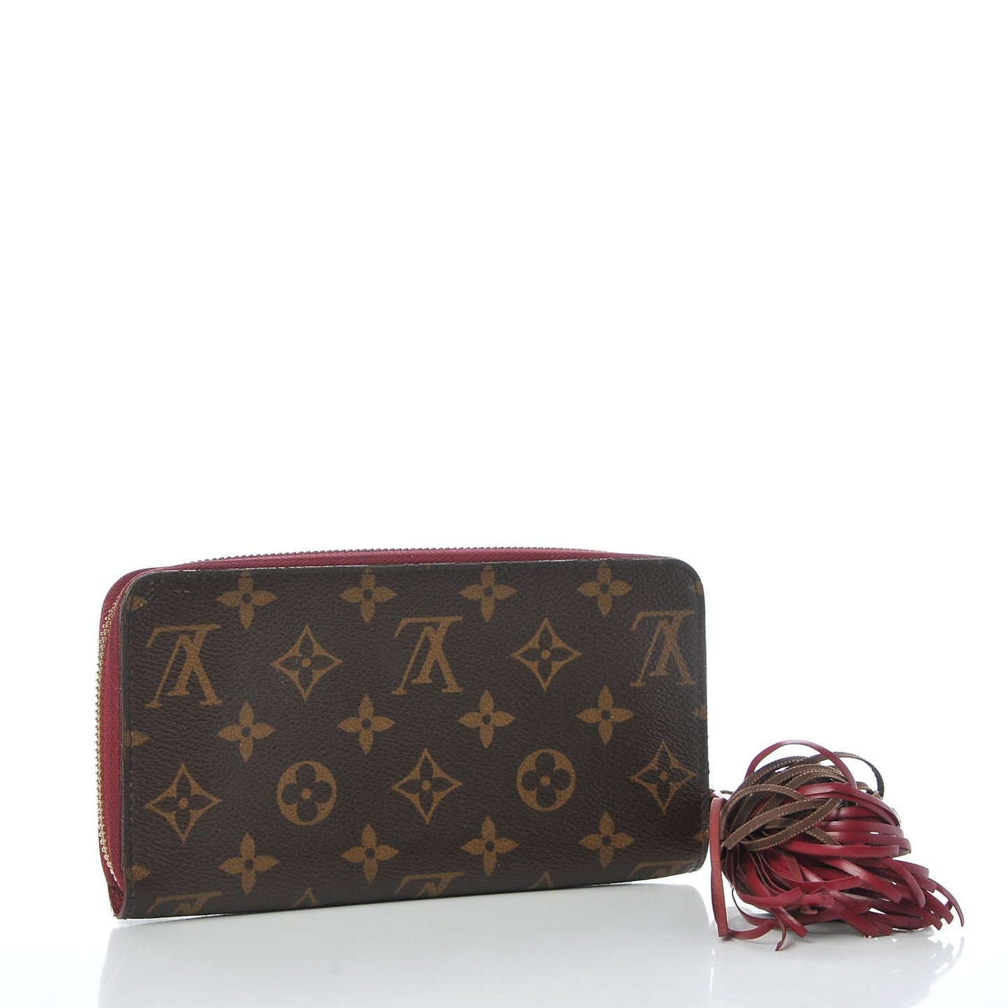 Monogram Pompon Zippy Wallet Fuchsia