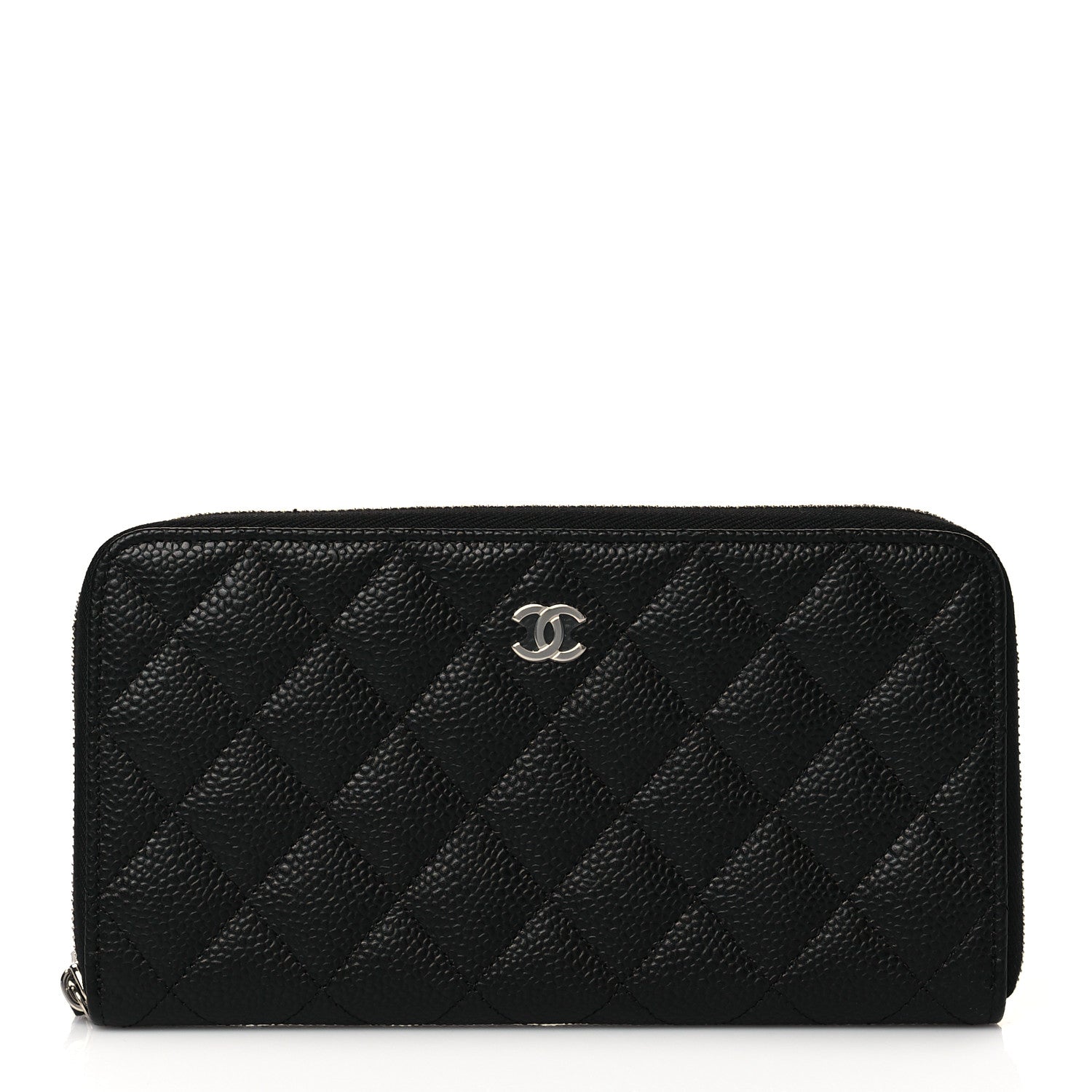Chanel Caviar Quilted Large Gusset Zip Around Wallet Black 1 of 10