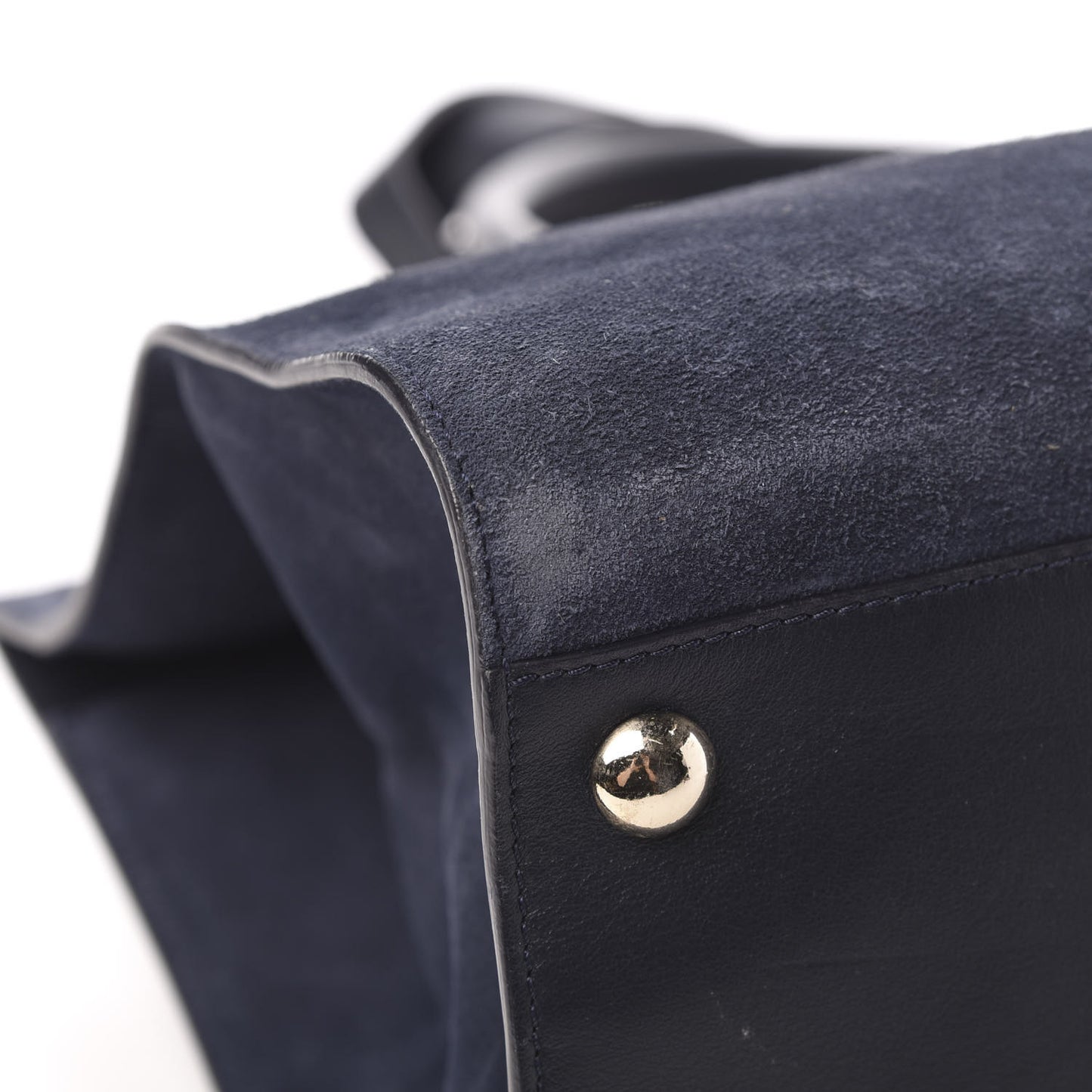 Suede Riley Tote Navy