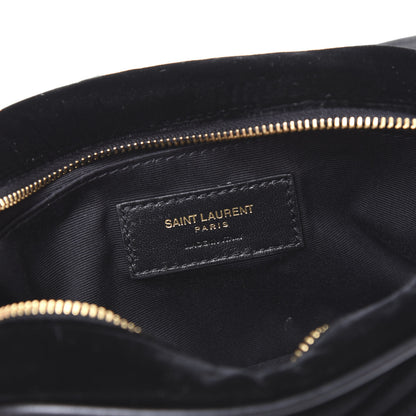 Saint Laurent Velour Matelasse Monogram Lou Belt Bag Black 7 of 8