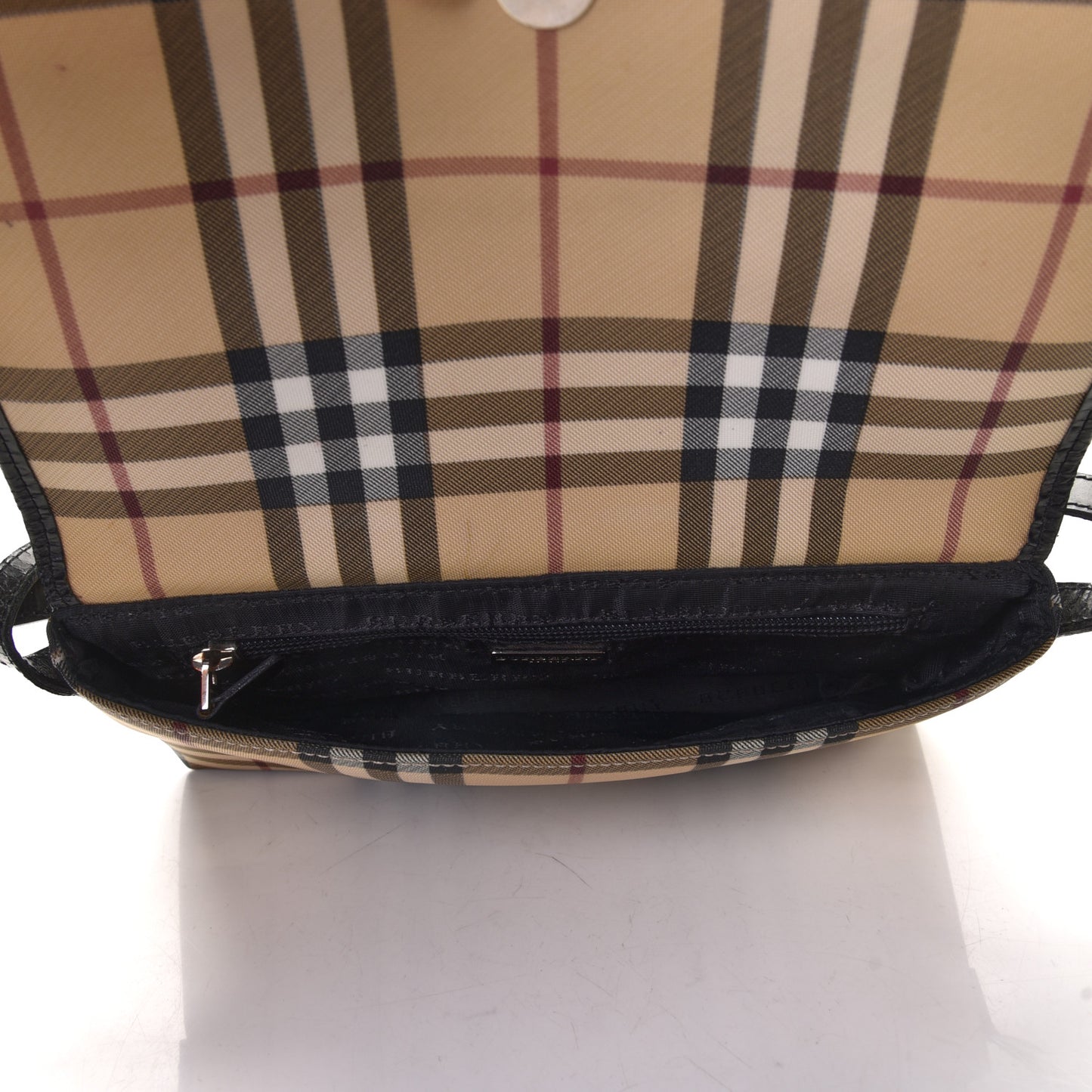 House Check Shoulder Bag Black