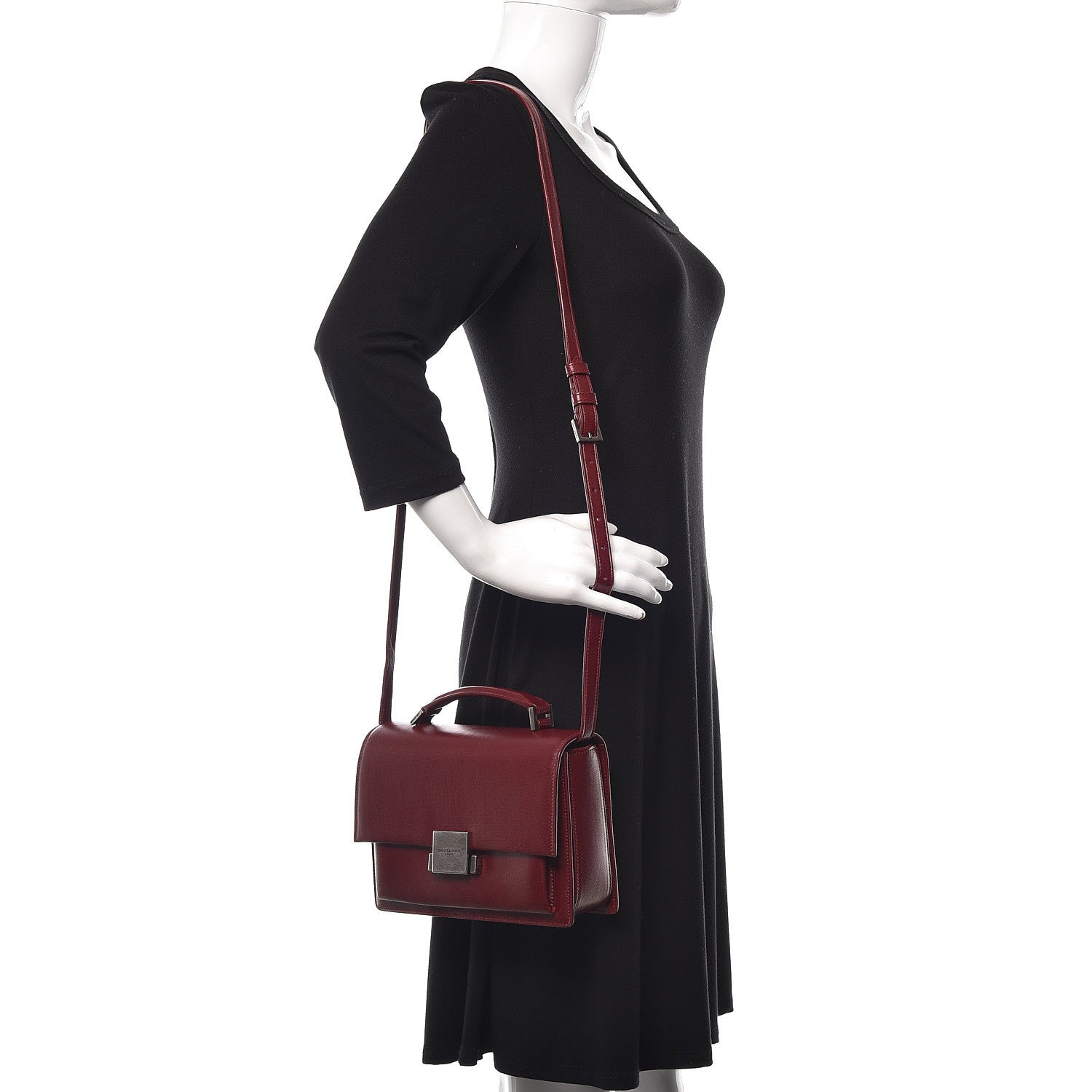 Saint Laurent Calfskin Medium Bellechasse Satchel Palissandre 2 of 15