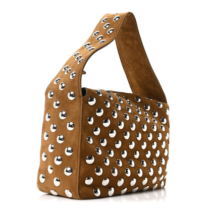 Khaite Pebbled Sport Calfskin Studded Elena Nougat 2 of 8