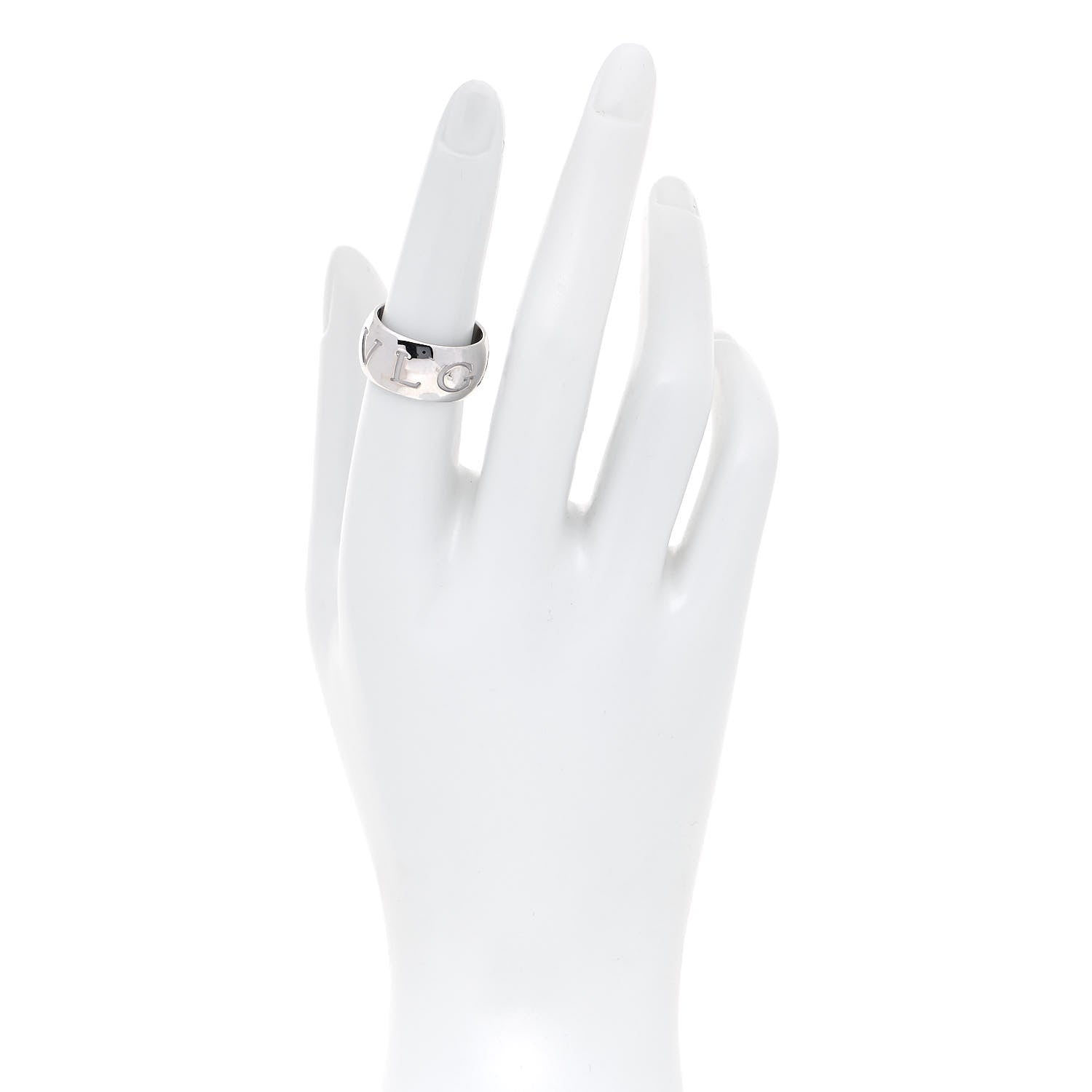 Bulgari 18K White Gold Monologo Band Ring 55 7.25 4 of 8