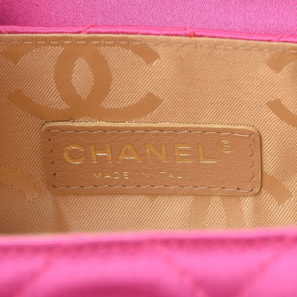 Chanel Satin Quilted Evening Bag Fuchsia 7 of 9