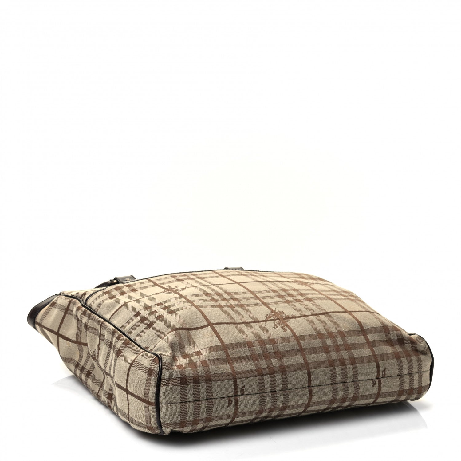 Burberry Haymarket Check Tote Brown 3 of 4