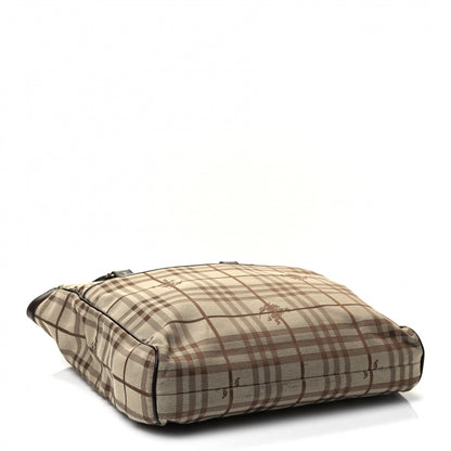 Burberry Haymarket Check Tote Brown 3 of 4