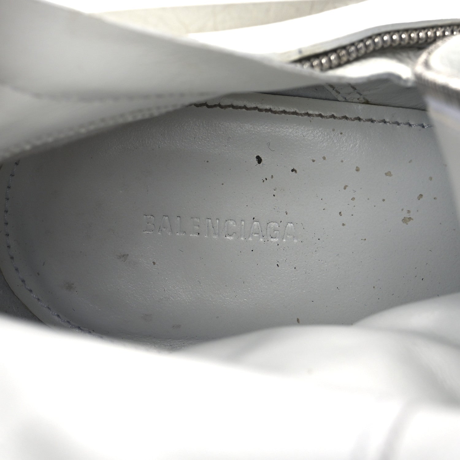 Balenciaga Agneau Arena Cagole 90mm Boots 40 Optic White Silver 9 of 14