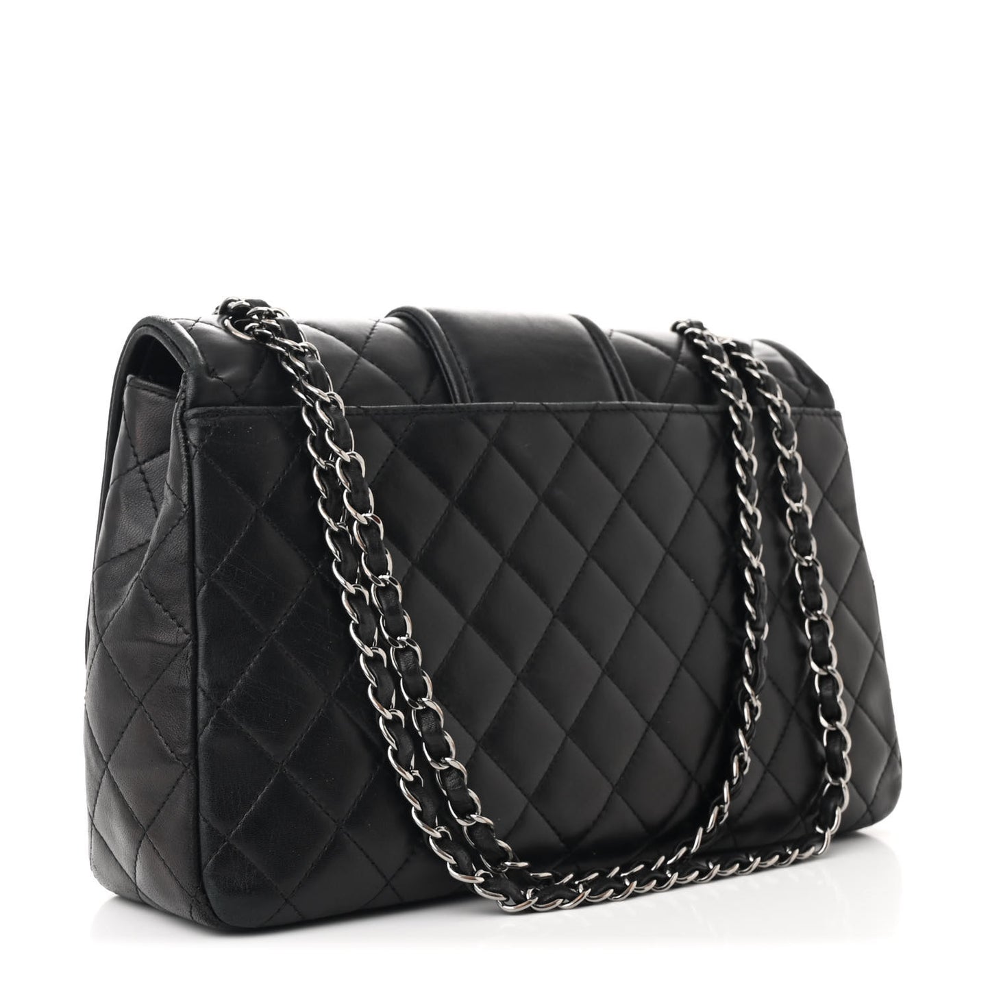 Lambskin Quilted Elementary Chic Flap Black