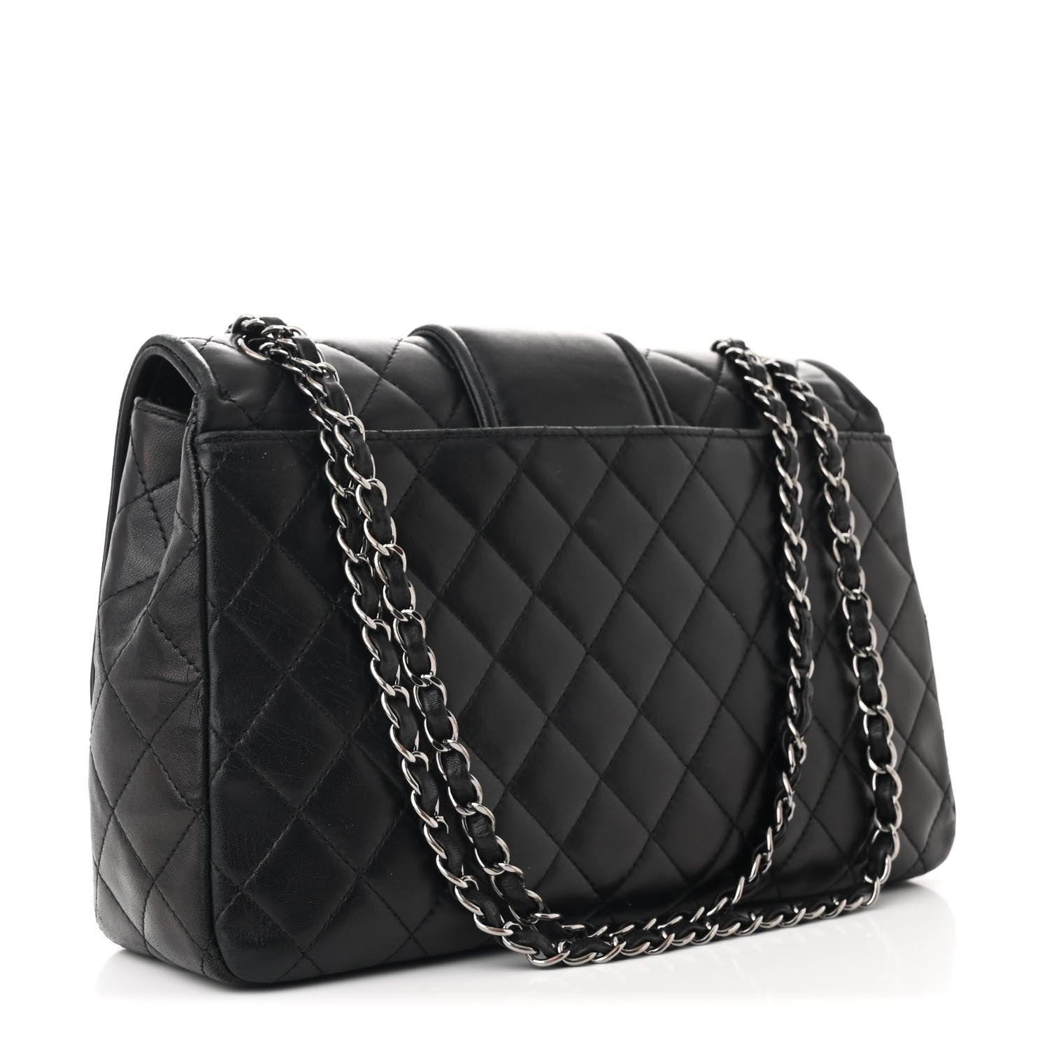 Chanel Lambskin Quilted Elementary Chic Flap Black 3 of 12