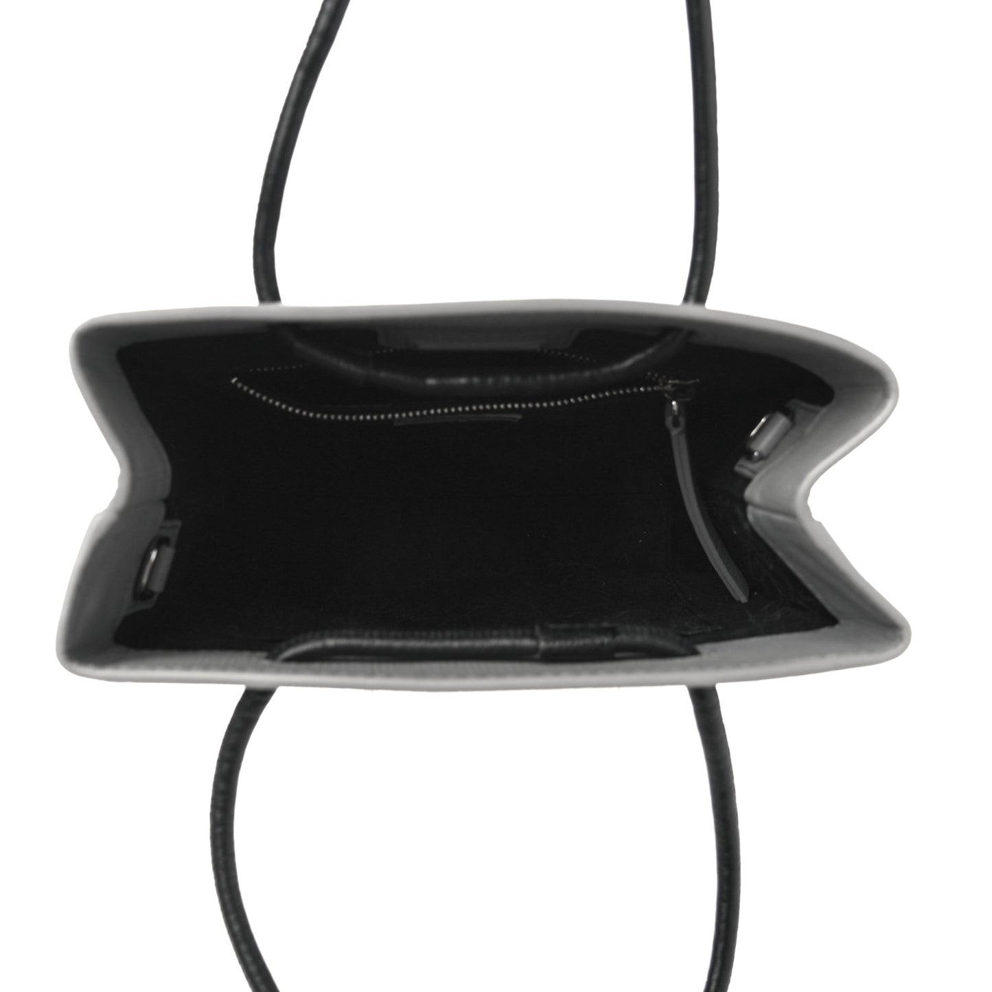 Calfskin Logo XXS Shopping Tote Gris Fossile