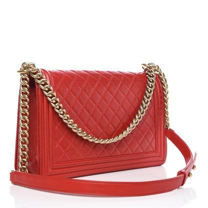 Chanel Lambskin Quilted New Medium Boy Flap Red 3 of 13