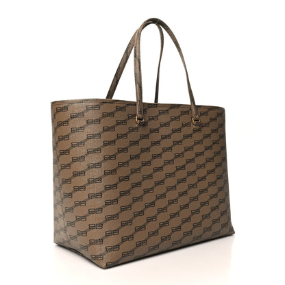 Balenciaga Coated Canvas BB Monogram Large Signature East West Shopper Bag Beige Brown 3 of 10
