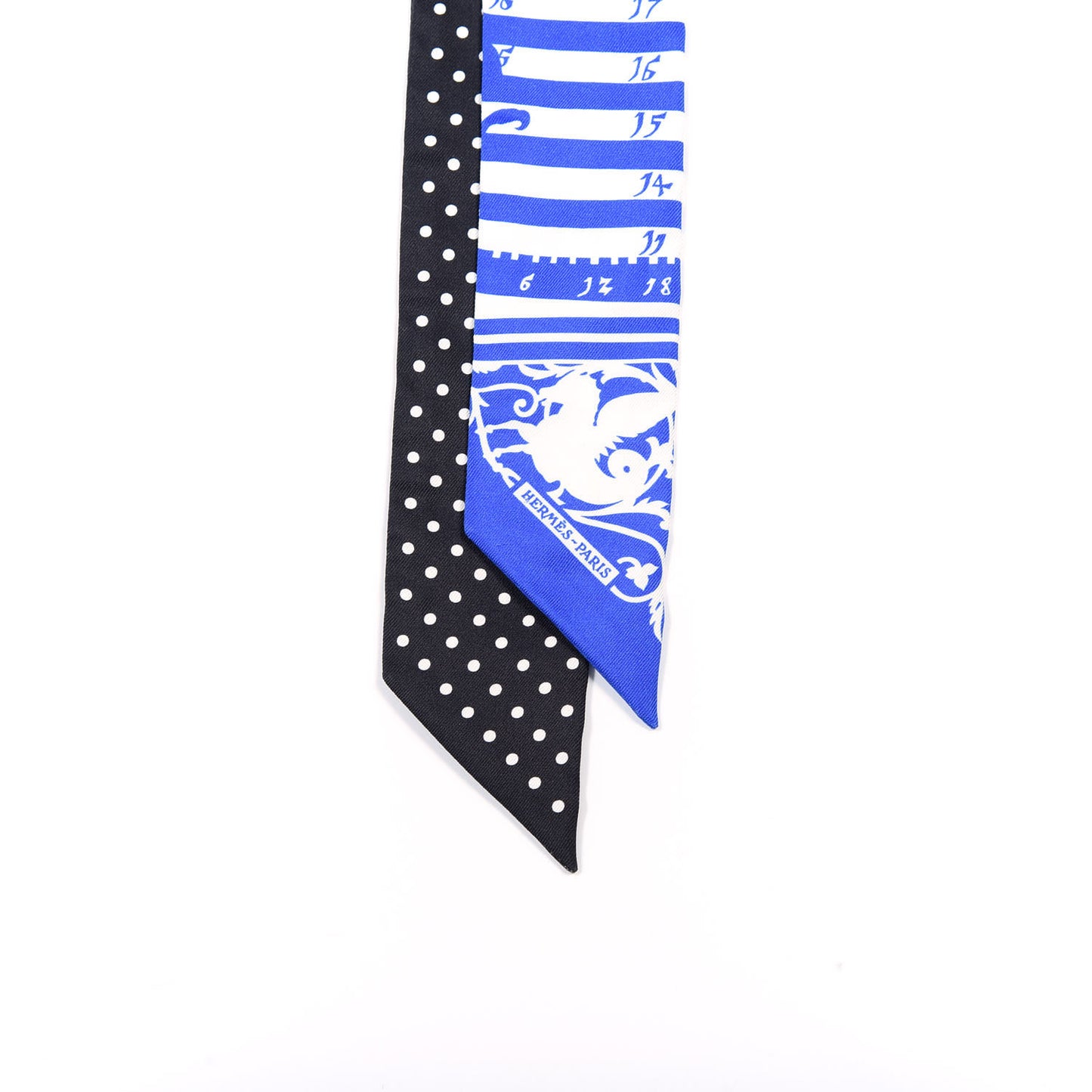 Silk Astrologie a Pois Twilly Bleu Royal Black White
