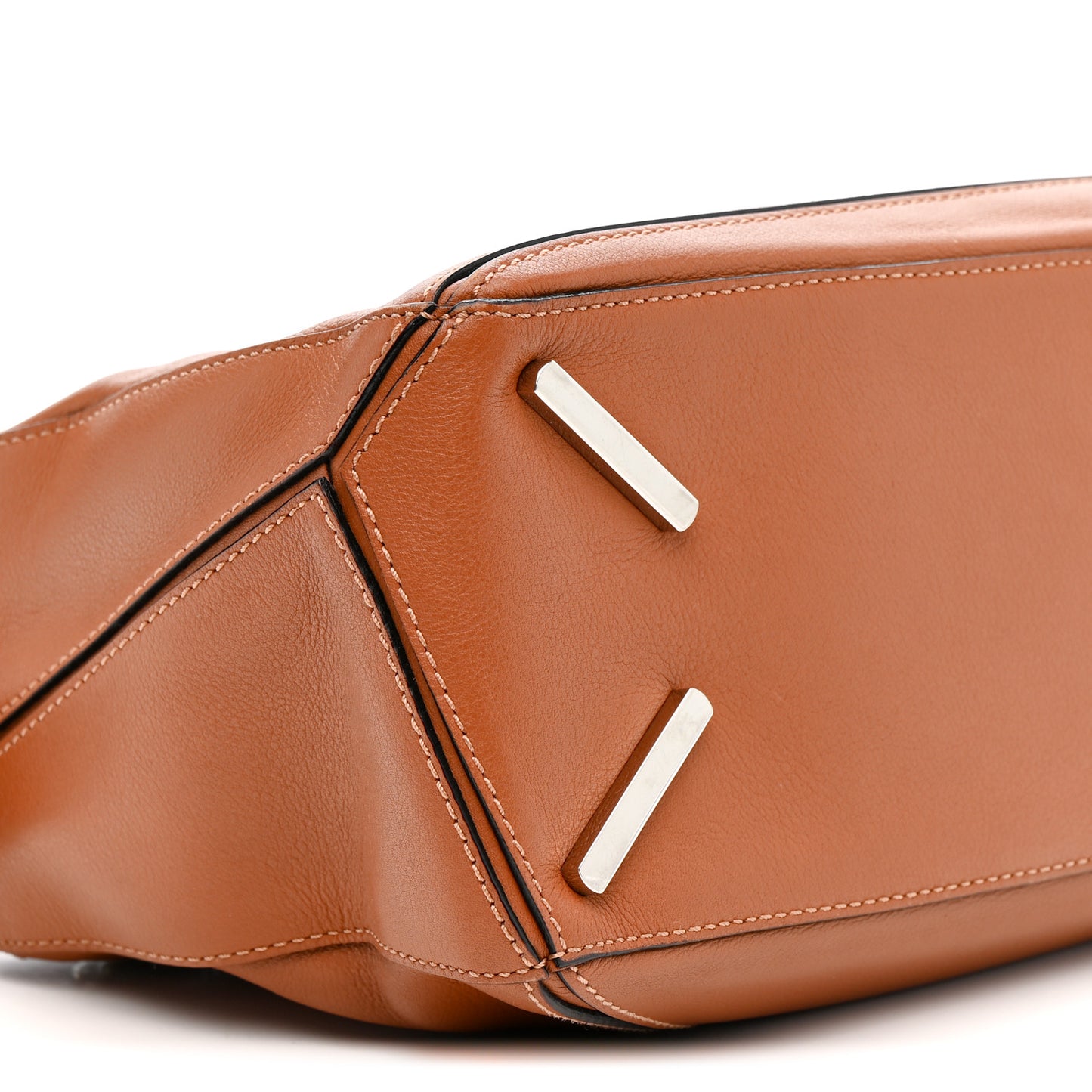 Grained Calfskin Small Puzzle Bag Tan