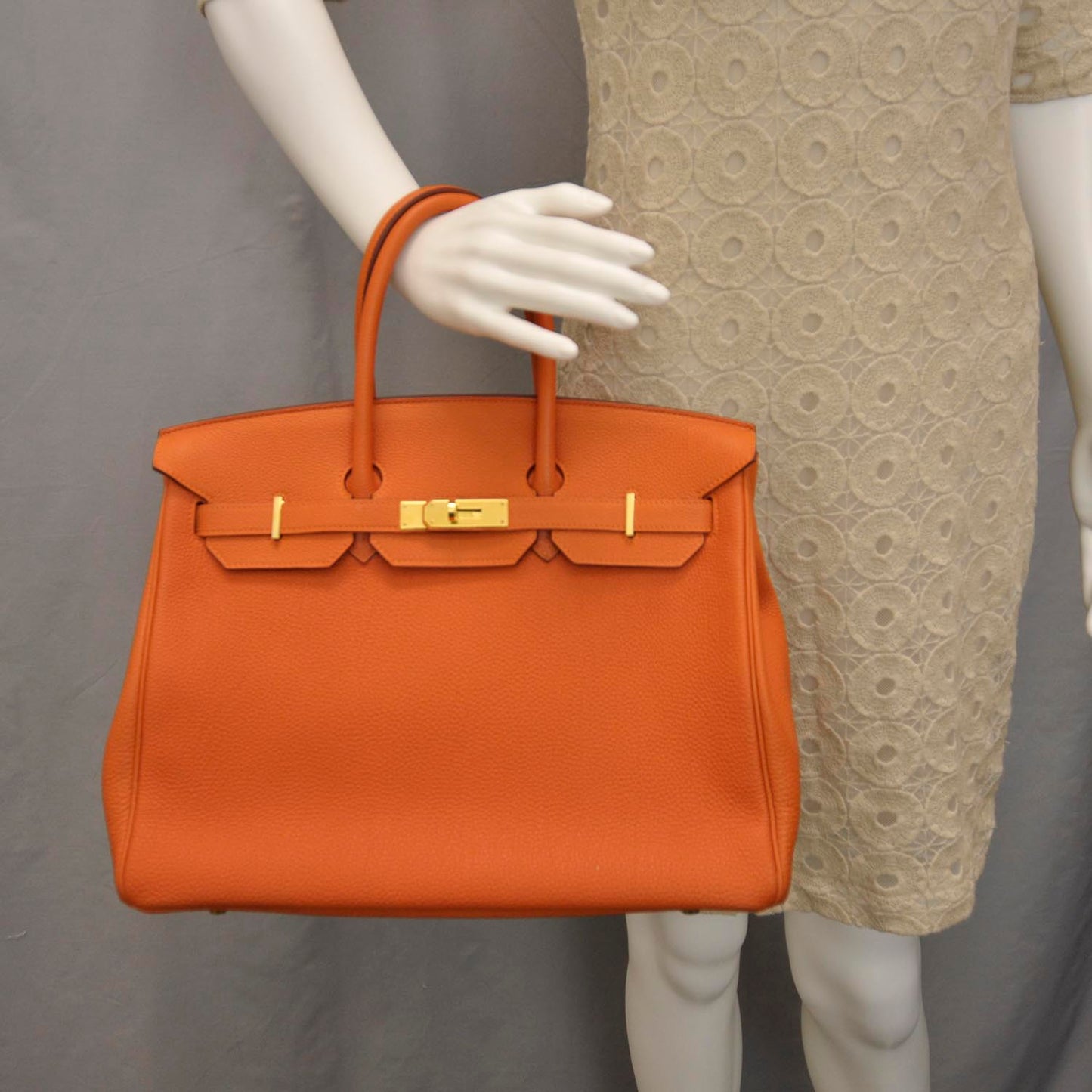 Togo Birkin 35 Orange