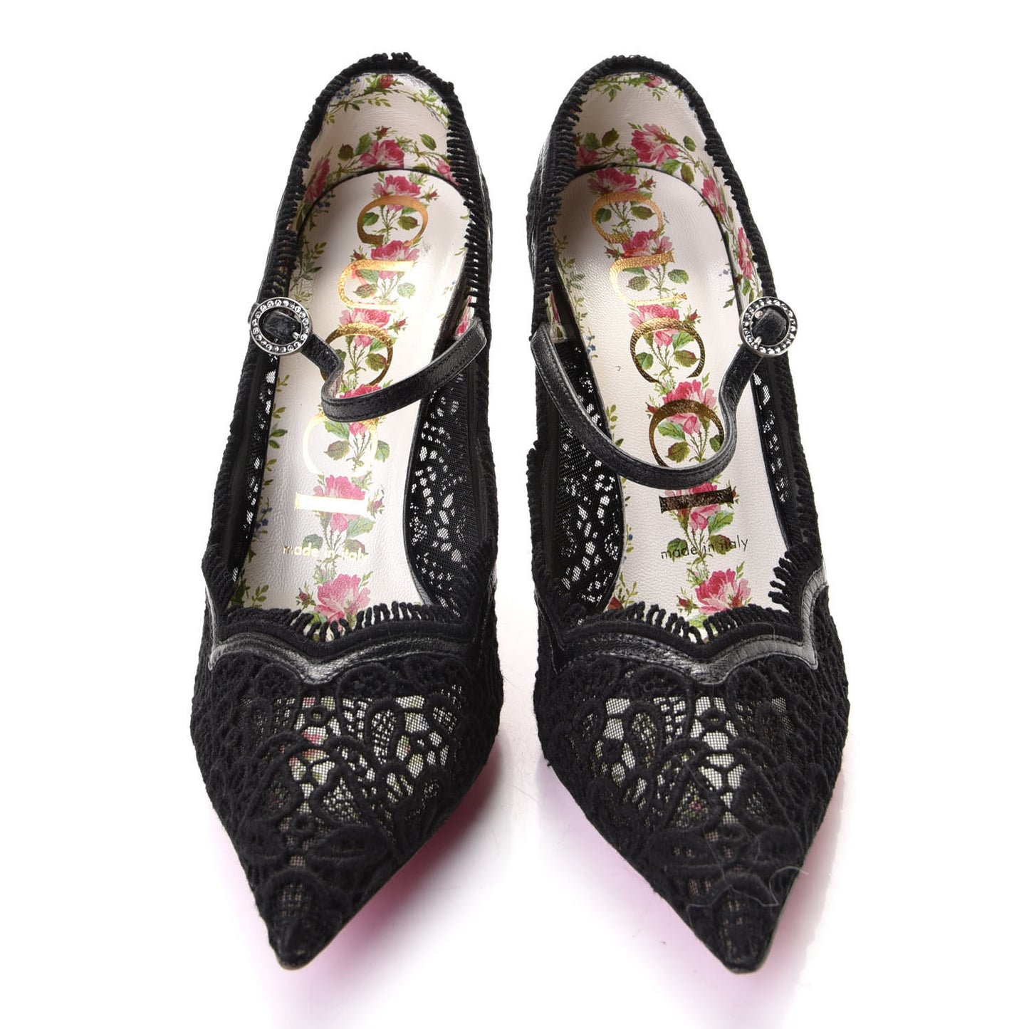 Lace Pizzo Venice Pumps 36.5 Black