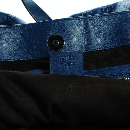 Gucci Guccissima Medium Icon Bit Tote Blue 7 of 7
