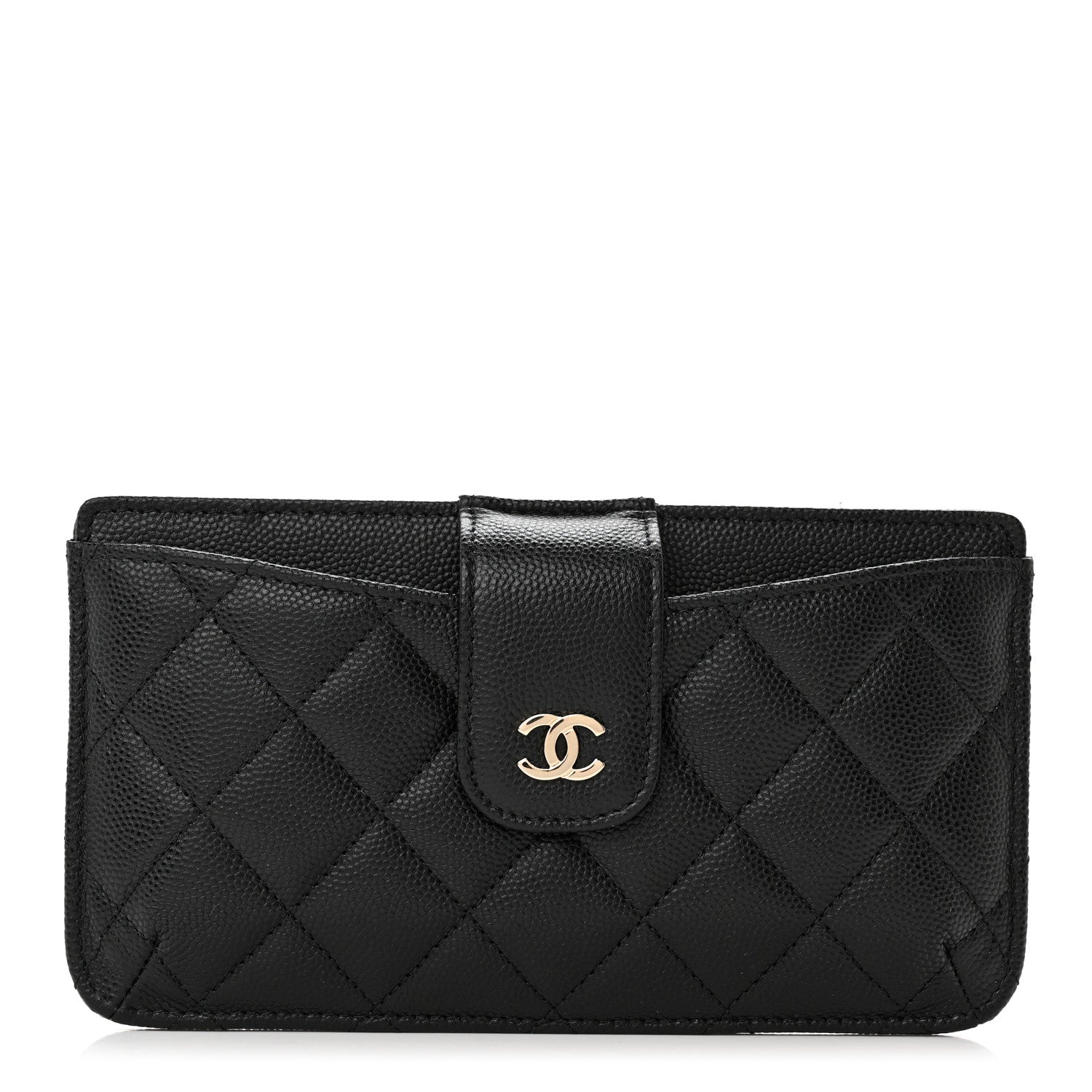 Chanel Caviar Quilted Phone Holder Wallet on Removable Chain Insert Black 1 of 9