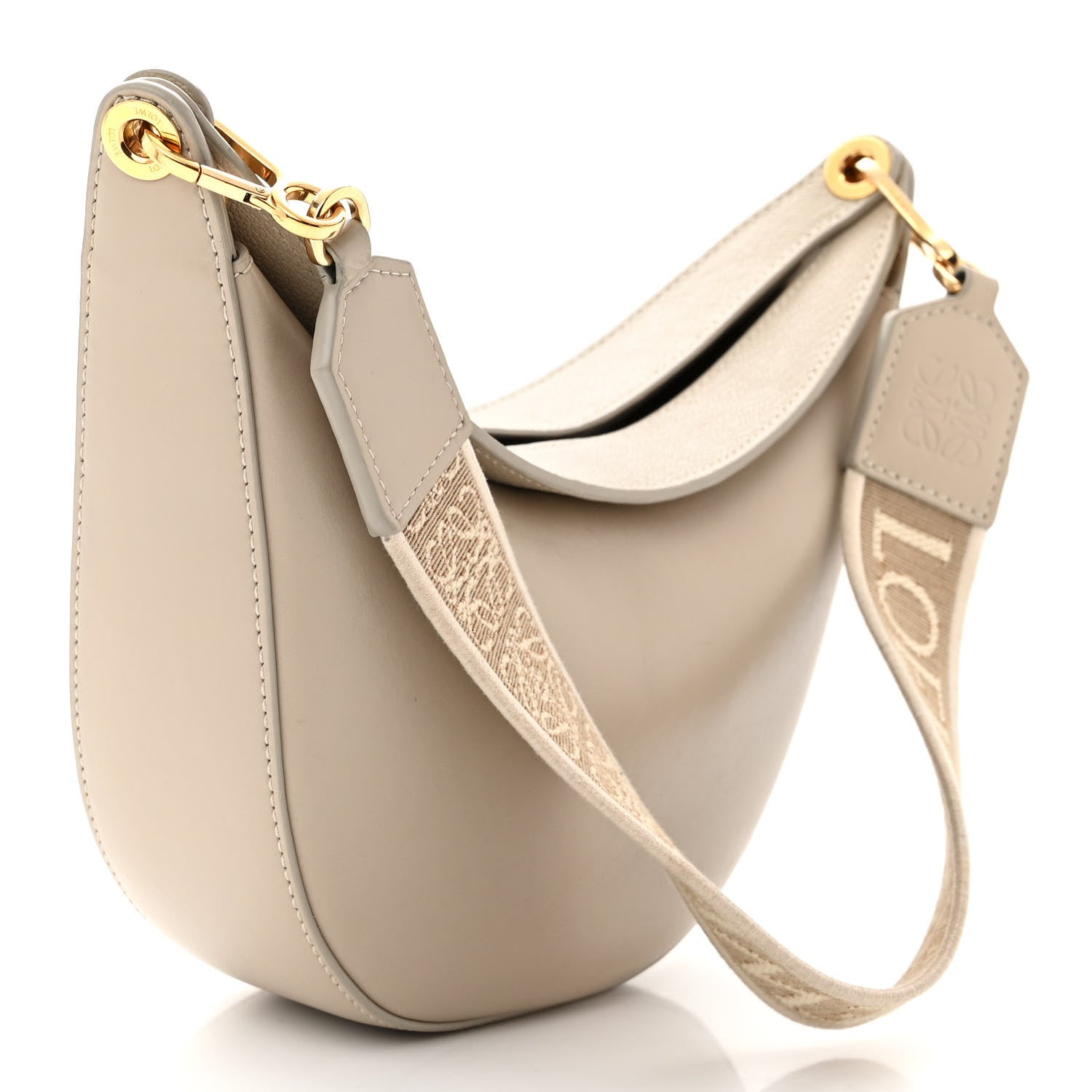 Loewe Satin Calfskin Jacquard Small Luna Bag Oat 3 of 12