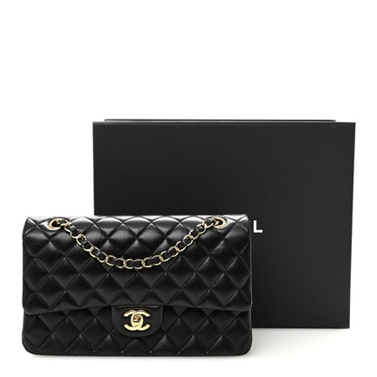 Chanel Lambskin Quilted Medium Double Flap Black 11 of 11