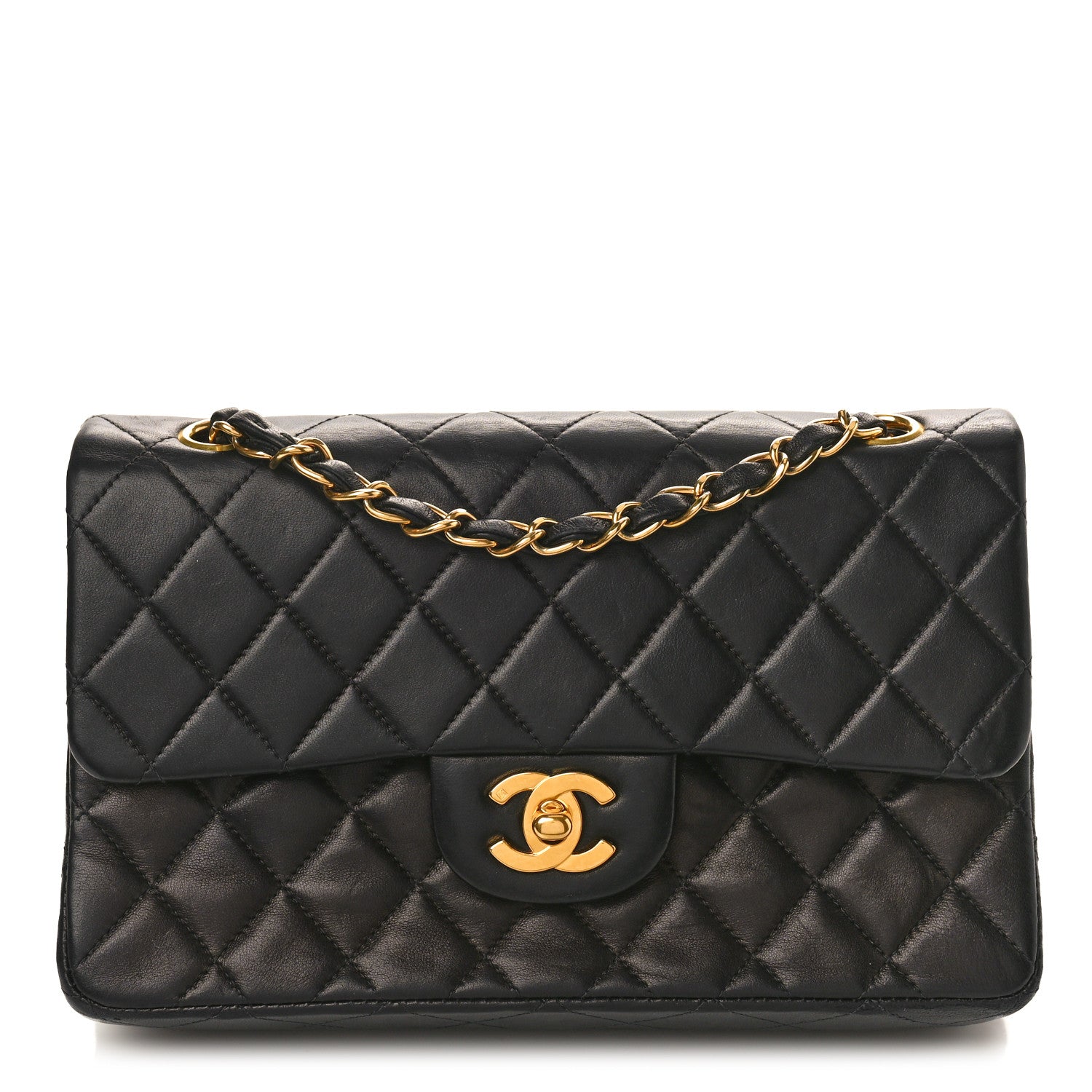 Chanel Lambskin Quilted Small Double Flap Black 1 of 11