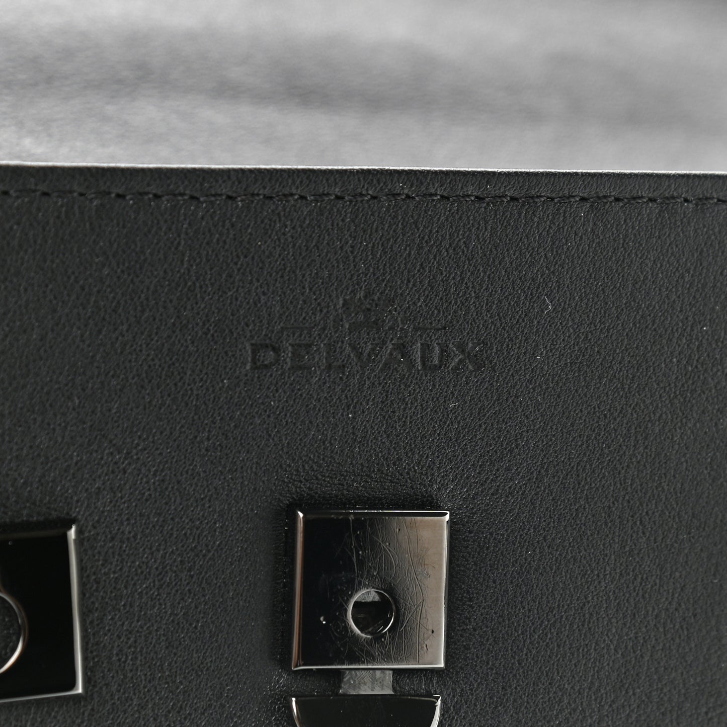 Calfskin Embossed Mini Tempete Satchel Black