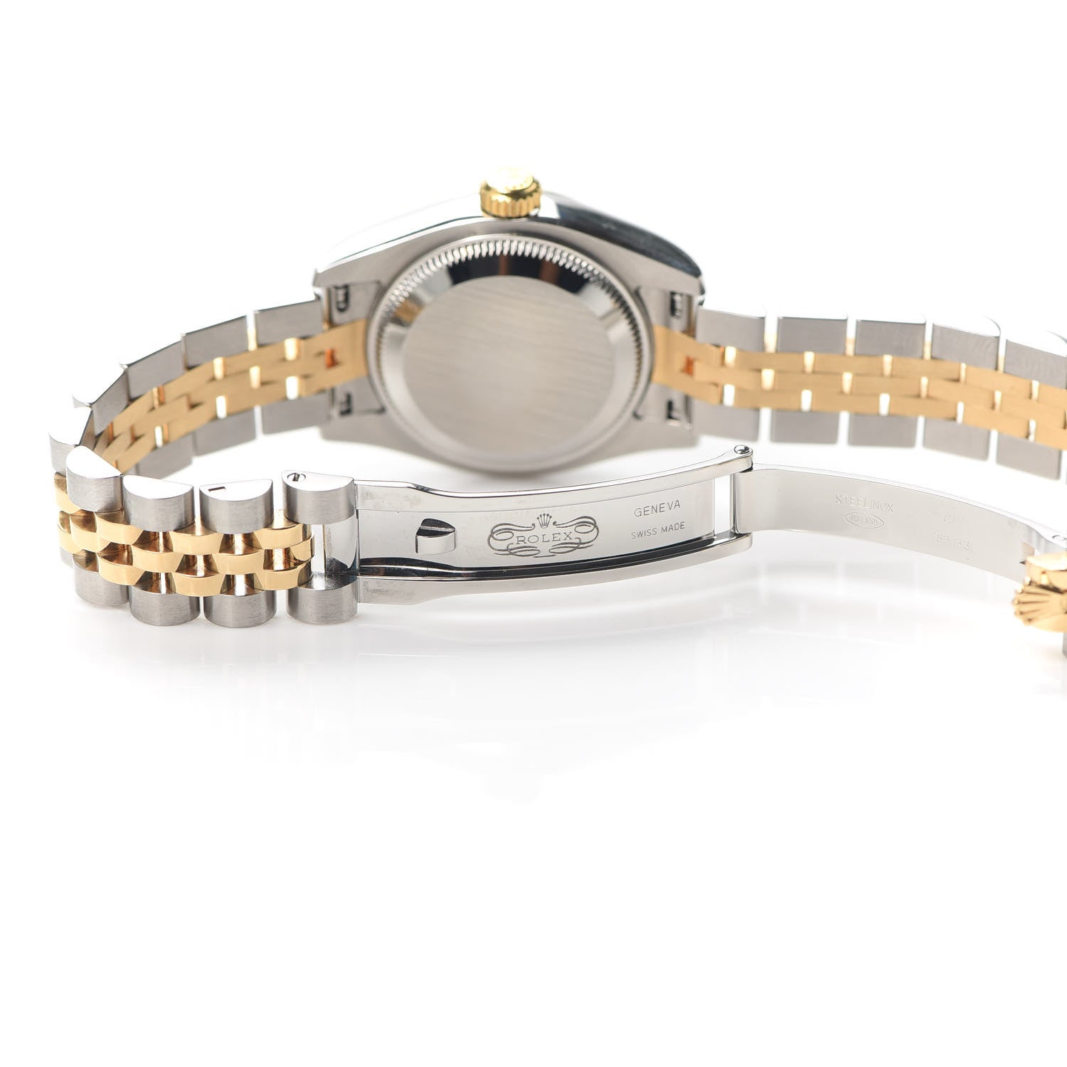 Rolex Stainless Steel 18K Yellow Gold Diamond 26mm Oyster Perpetual Datejust Watch Blue 179173 6 of 6