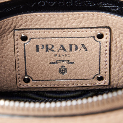 Prada Vitello Phenix Top Handle Shopping Satchel Cammeo 8 of 8