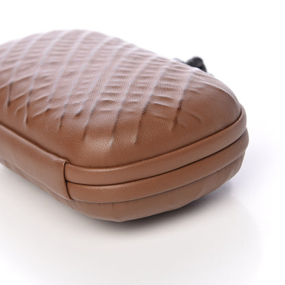 Bottega Veneta Nappa Embossed Knot Clutch Light Brown 8 of 8