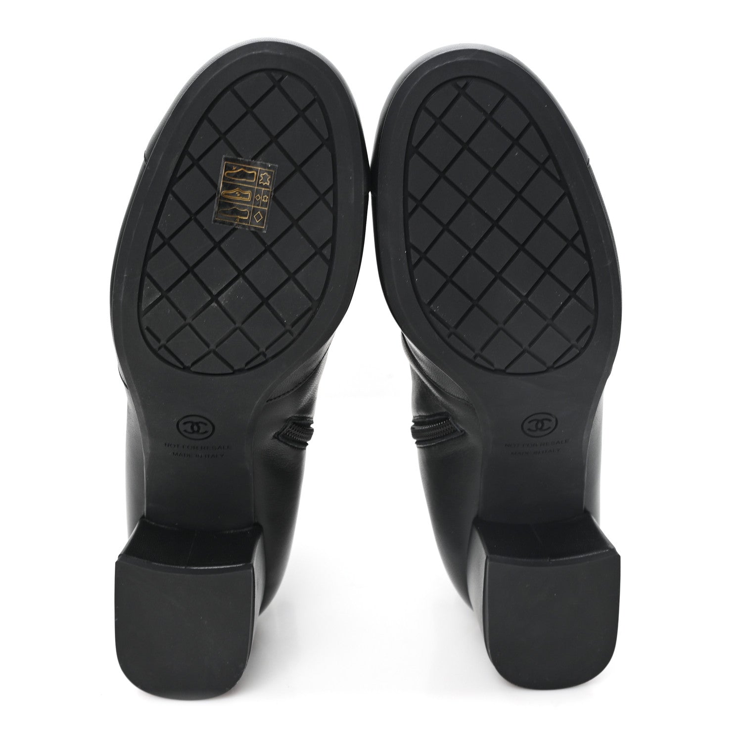 Chanel Stretch Lambskin Cap Toe CC Uniform Short Boots 41 Black 6 of 9