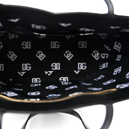 Dolce & Gabbana Calfskin Medium DG Logo Shopper Tote Black 5 of 12