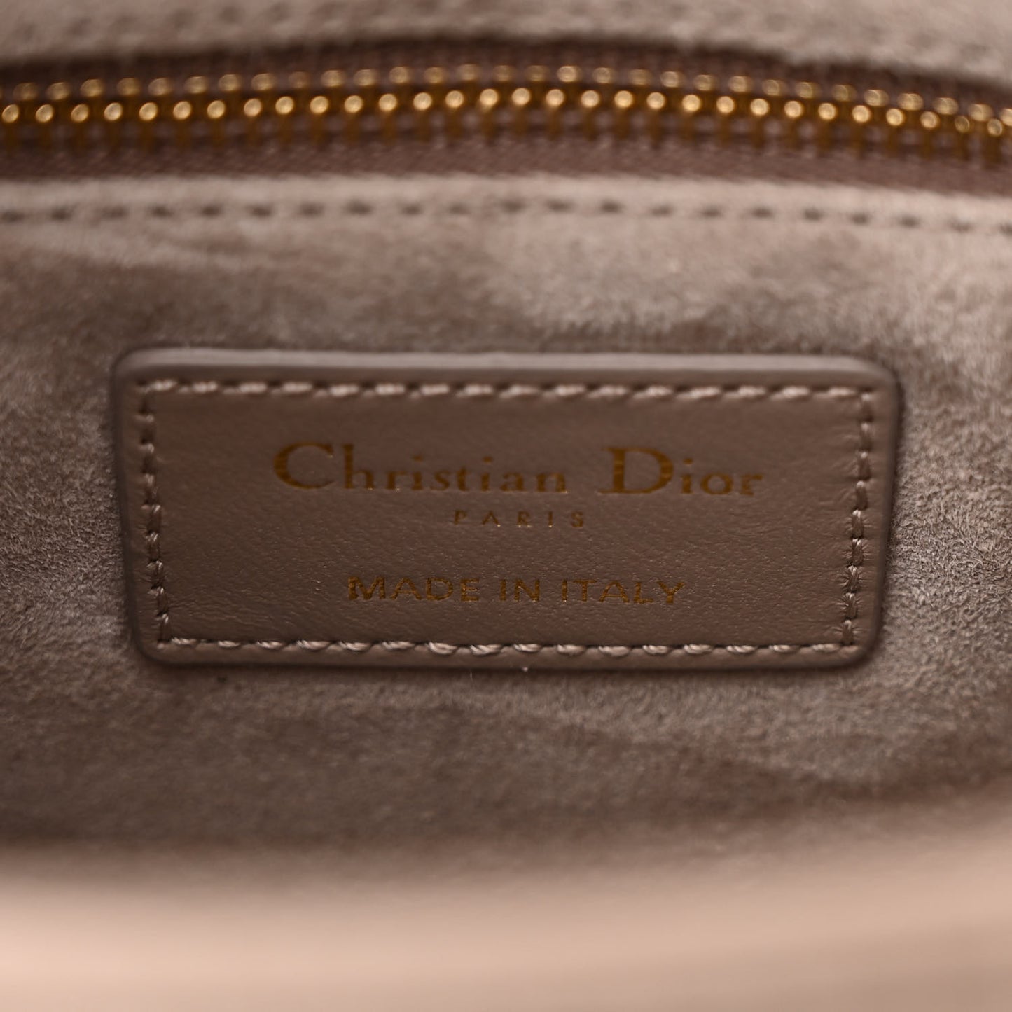 Lambskin Cannage Small My ABCDior Lady Dior Warm Taupe