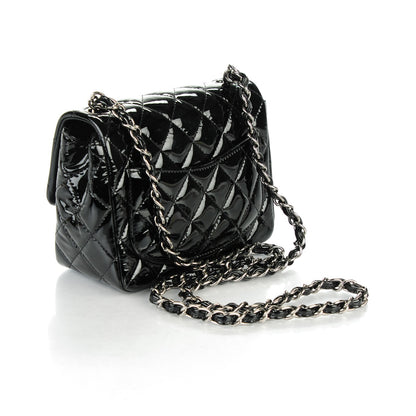 Chanel Patent Calfskin Quilted Mini Square Flap Black 3 of 7