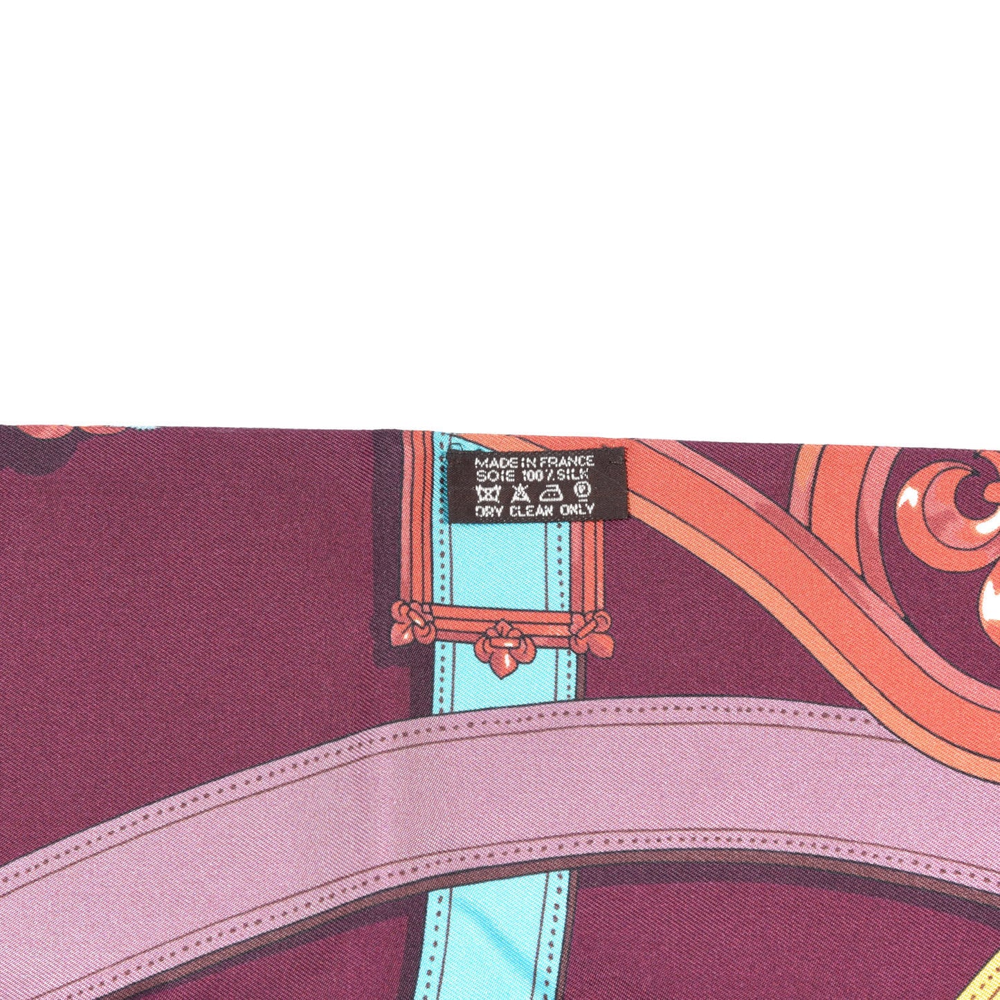 Silk Cavalcadour Maxi Twilly Bordeaux Canard Fuchsia