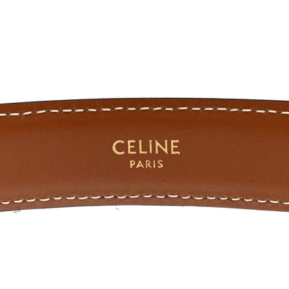 Celine Canvas Calfskin Medium 25mm Triomphe Belt 80 32 Tan 4 of 6