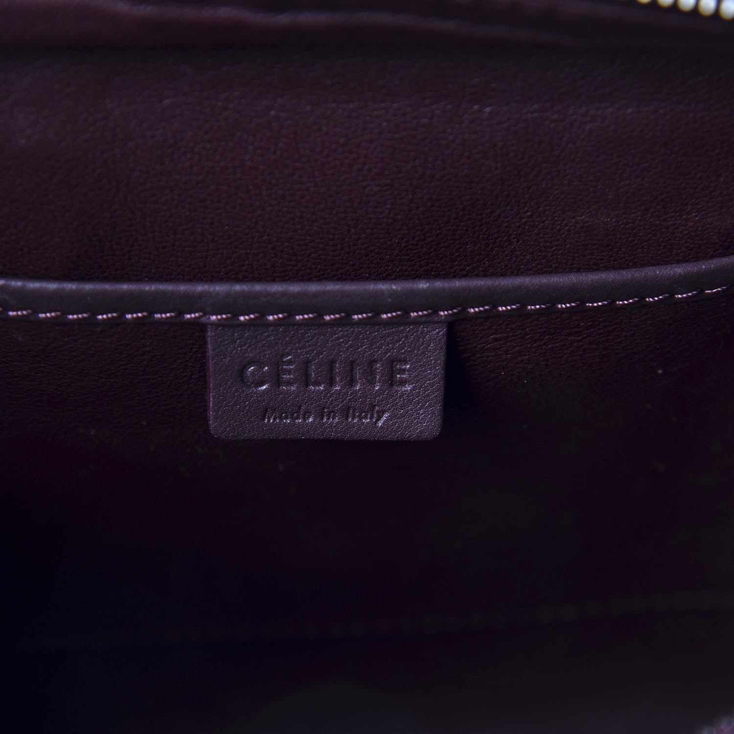 Celine Smooth Calfskin Nano Luggage Burgundy 8 of 10