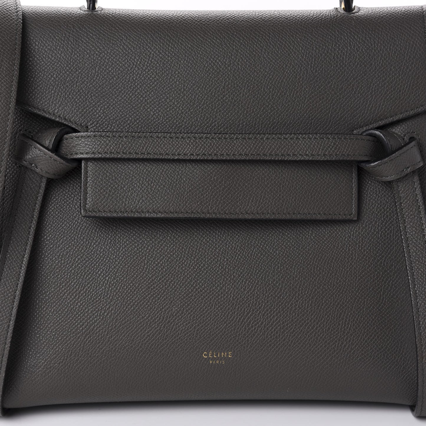 Baby Grained Calfskin Micro Belt Bag Grey