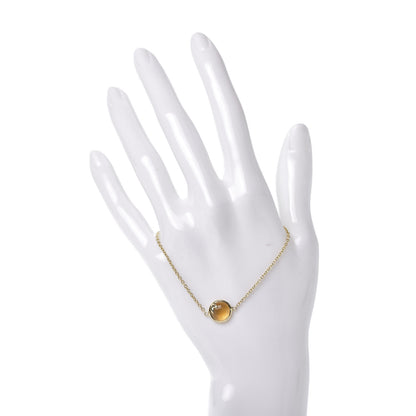 Tiffany 18K Yellow Gold Citrine Paloma Picasso Olive Leaf Bracelet 2 of 4