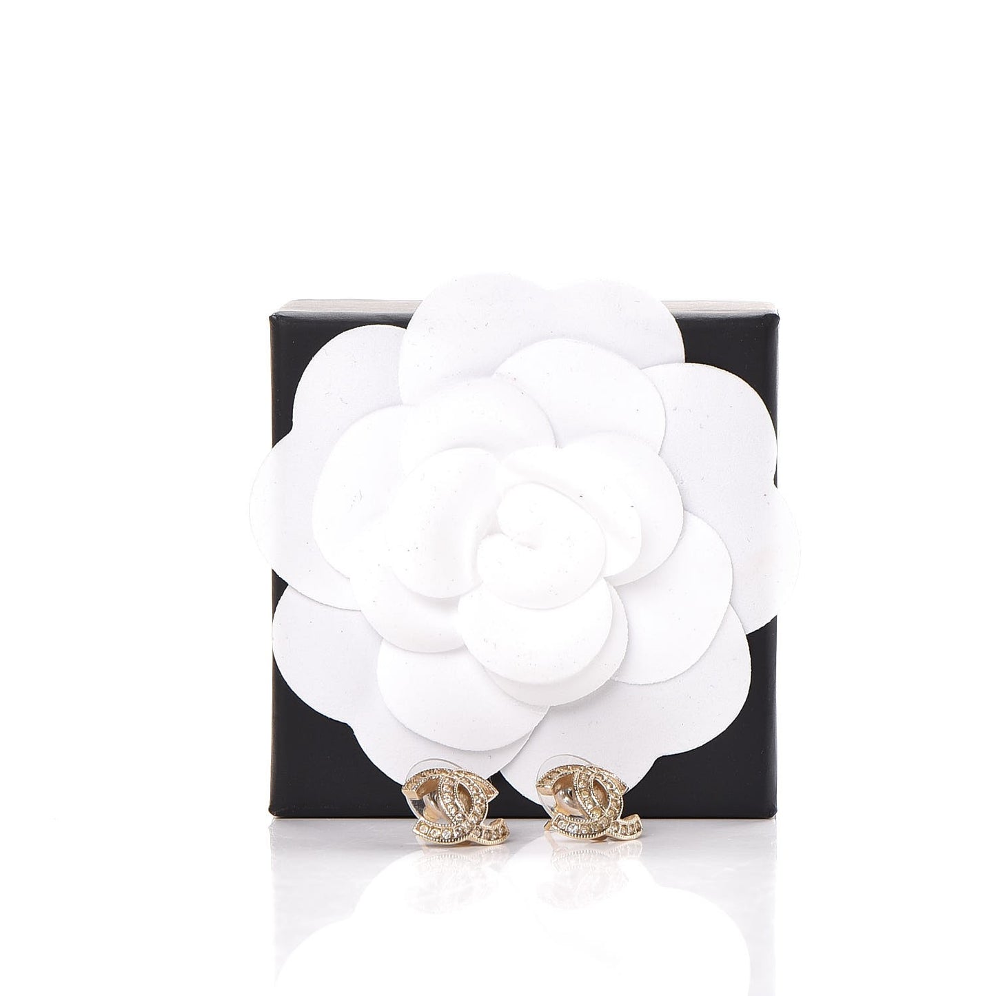 Crystal CC Earrings Gold