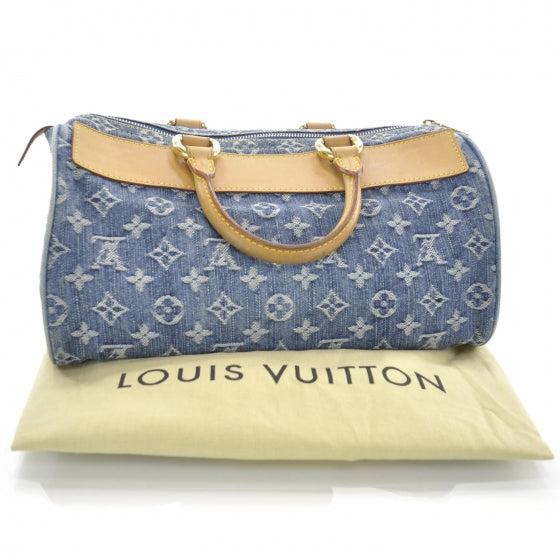 Louis Vuitton Monogram Denim Neo Speedy Blue 3 of 9