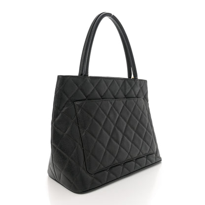 Chanel Caviar Quilted Medallion Tote Black 3 of 12